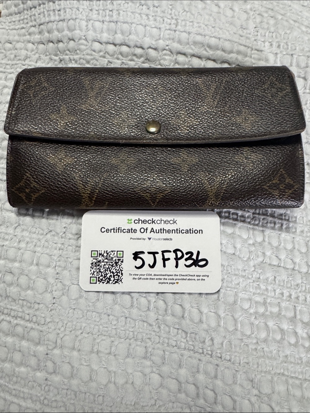 Louis Vuitton Monogram Brown Fold-Over Continental Wallet with COA - Picture 2 of 9